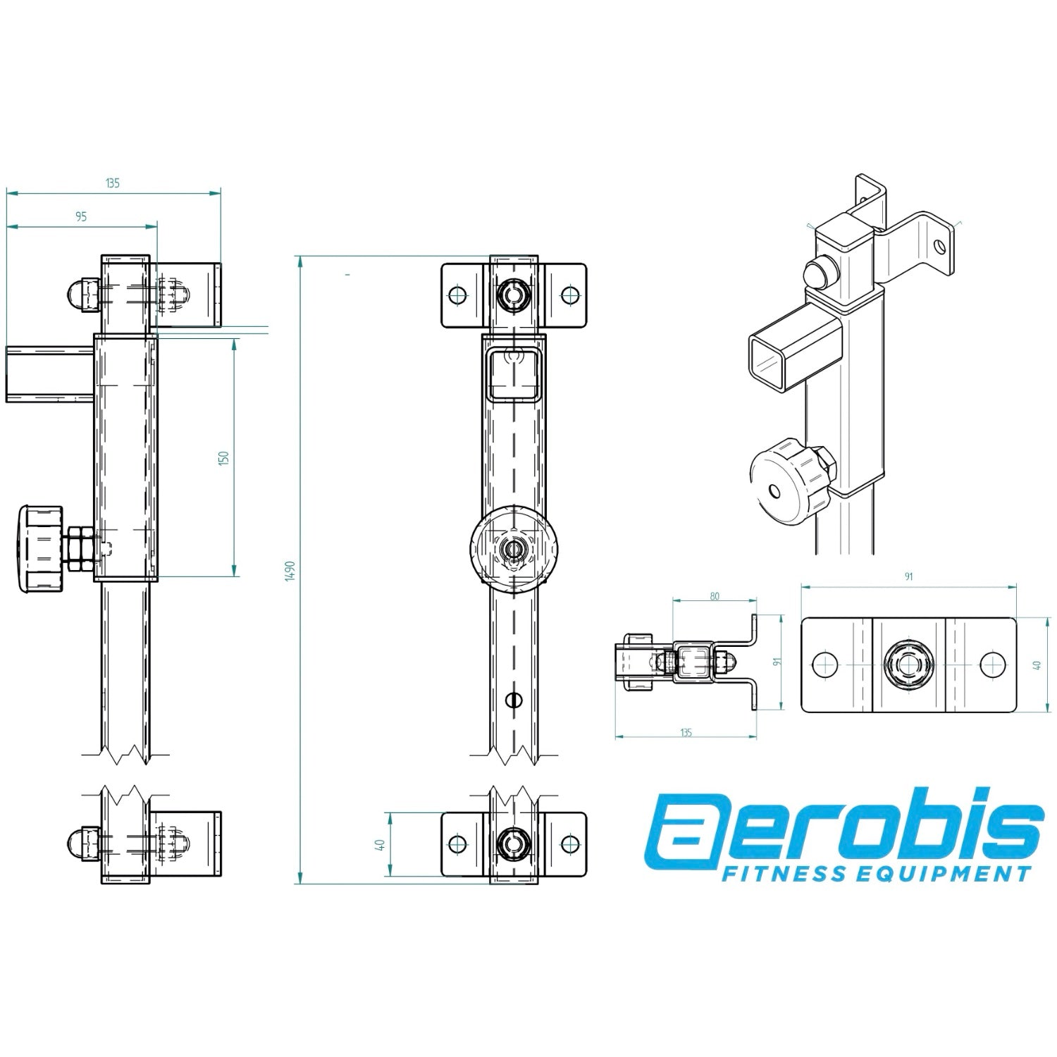 Edelstahl Höhenverstellung Wall Rail
